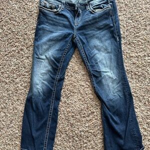 Vigoss Women's Dark Blue Bootcut Jeans with Fading